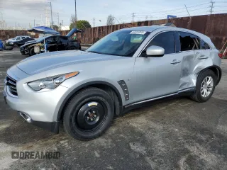 2016 Infiniti QX70 with VIN JN8CS1MW7GM753074, listed as a Copart auction lot 44591025 with 128,120 mi miles and Salvage Title. Bid and sale history available at DreamBid. Image 1.