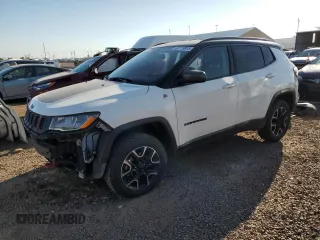 2021 Jeep Compass Trailhawk with VIN 3C4NJDDB9MT511835, listed as a Copart auction lot 63119815 with 79,360 mi miles and Salvage title. Bid and sale history available at DreamBid. Image 1.