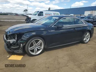2018 Audi A5 Premium Plus with VIN WAUTNAF57JA005549, listed as a Copart auction lot 53814335 with 181,615 mi miles and Clean Title. Bid and sale history available at DreamBid. Image 1.