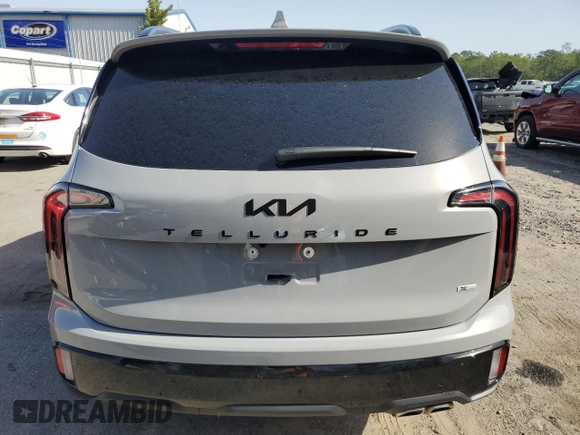 2025 Kia Telluride SX X-Line with VIN 5XYP5DGC3SG568800, listed as a Copart auction lot 57134715 with Not provided miles and Salvage title. Bid and sale history available at DreamBid. Image 6.