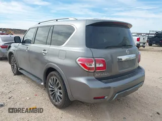 2020 Nissan Armada SL with VIN JN8AY2ND0L9106084, listed as a IAAI auction lot 41781320 with 72,131 mi miles. Bid and sale history available at carsss.com. Image 3.