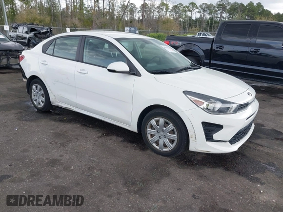2021 Kia Rio LX with VIN 3KPA24AD0ME395186, listed as a IAAI auction lot 41865802 with 52,351 mi miles and . Bid and sale history available at DreamBid. Image 1.