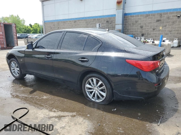 2014 Infiniti Q50 Sport with VIN JN1BV7AR8EM707401, listed as a Copart auction lot 58487675 with 125,487 mi miles and Salvage title. Bid and sale history available at DreamBid. Image 2.
