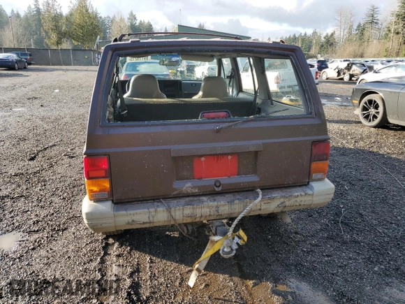 1996 Jeep Cherokee Sport with VIN 1J4FJ68SXTL269085, listed as a Copart auction lot 89119215 with 254,679 mi miles and Clean Title. Bid and sale history available at carsss.com. Image 6.