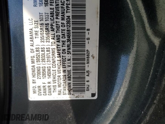 2006 Honda Odyssey EX with VIN 5FNRL38466B123934, listed as a Copart auction lot 47689175 with 201,943 mi miles and Salvage Title. Bid and sale history available at carsss.com. Image 14.