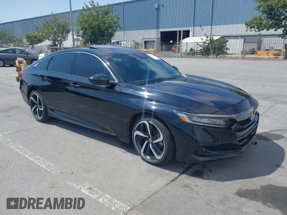 2021 Honda Accord Sport with VIN 1HGCV2F32MA010896, listed as a IAAI auction lot 42461207 with 44,902 mi miles and . Bid and sale history available at DreamBid. Image 1.