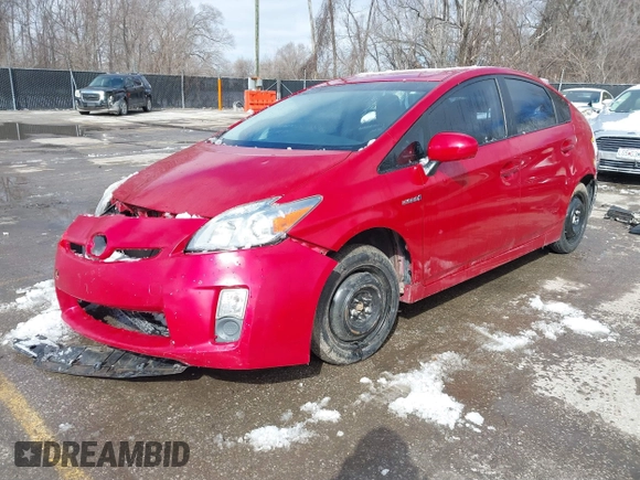 2011 Toyota Prius I with VIN JTDKN3DU3B0304788, listed as a IAAI auction lot 41731531 with 105,000 mi miles. Bid and sale history available at carsss.com. Image 18.