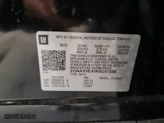 2019 Chevrolet Equinox LT with VIN 2GNAXVEX0K6147388, listed as a Copart auction lot 80720364 with 56,804 mi miles and Salvage Title. Bid and sale history available at carsss.com. Image 13.