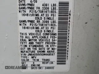 2009 Nissan Rogue SL with VIN JN8AS58VX9W449597, listed as a Copart auction lot 46809065 with 152,781 mi miles and Salvage Title. Bid and sale history available at carsss.com. Image 13.