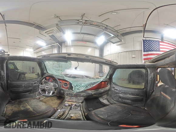 2018 Jeep Wrangler Unlimited Rubicon z VIN 1C4HJXFG0JW113054, wystawiony jako Copart lot #55884355 z przebiegiem Nie podano mil oraz Szkoda całkowita • Salvage title. Historia ofert i sprzedaży dostępna na DreamBid. Obrazek 14.