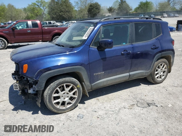 2019 Jeep Renegade Latitude z VIN ZACNJABB4KPJ77846, wystawiony jako Copart lot #53293925 z przebiegiem 77 934 mil mil oraz Szkoda całkowita • Salvage title. Historia ofert i sprzedaży dostępna na DreamBid. Obrazek 1.