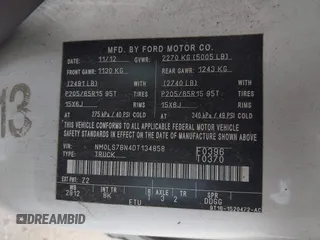 2013 Ford Transit Connect XLT with VIN NM0LS7BN4DT134858, listed as a IAAI auction lot 42608850 with 107,095 mi miles and . Bid and sale history available at DreamBid. Image 9.