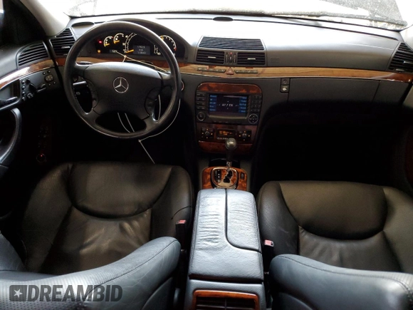 2005 Mercedes-Benz S-Class 5.0L with VIN WDBNG75J25A437882, listed as a Copart auction lot 49457875 with 113,543 mi miles and Salvage Title. Bid and sale history available at carsss.com. Image 8.