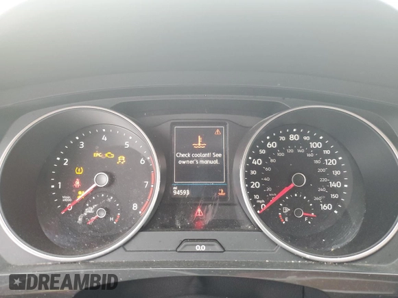 2018 Volkswagen Tiguan SEL with VIN 3VV3B7AXXJM009686, listed as a Copart auction lot 58838695 with 94,593 mi miles and Salvage title. Bid and sale history available at DreamBid. Image 9.