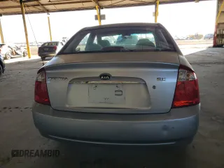 2006 Kia Spectra EX with VIN KNAFE121465332510, listed as a Copart auction lot 77211974 with 148,964 mi miles and Salvage Title. Bid and sale history available at carsss.com. Image 6.