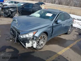 2015 Infiniti Q50 Premium with VIN JN1BV7AR7FM408550, listed as a IAAI auction lot 41619558 with 137,678 mi miles. Bid and sale history available at carsss.com. Image 2.