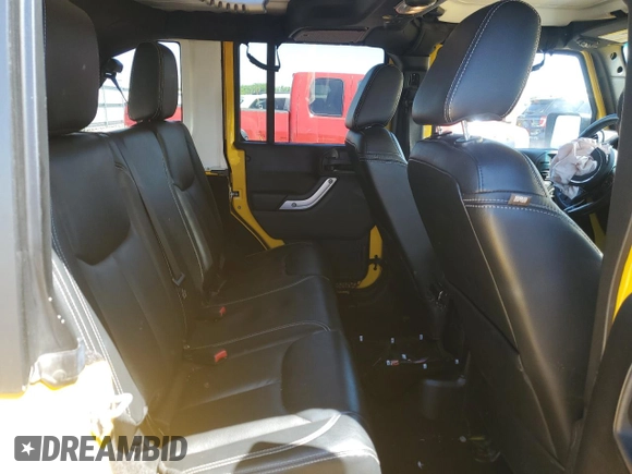 2015 Jeep Wrangler Unlimited Sahara with VIN 1C4HJWEG7FL593355, listed as a Copart auction lot 56784425 with 74,498 mi miles and Salvage title. Bid and sale history available at DreamBid. Image 10.