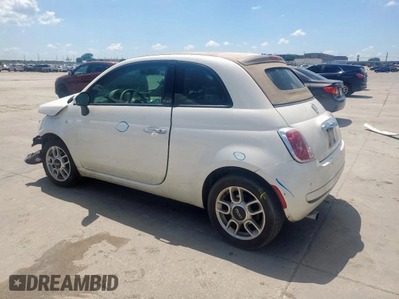 2012 FIAT 500 Pop with VIN 3C3CFFDR8CT128778, listed as a Copart auction lot 54201585 with 134,742 mi miles and Salvage title. Bid and sale history available at DreamBid. Image 2.