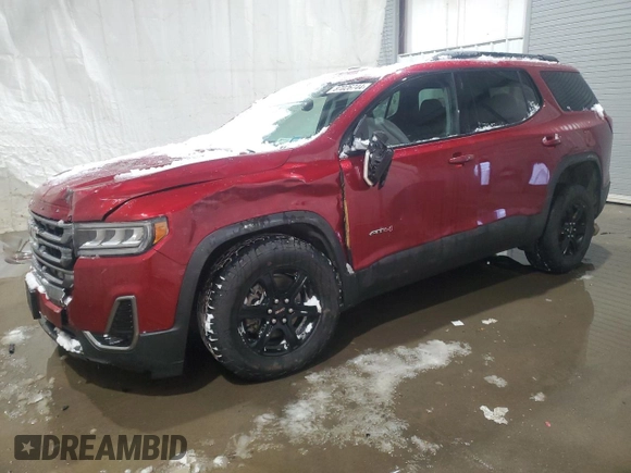 2021 GMC Acadia AT4 with VIN 1GKKNLLS2MZ234915, listed as a Copart auction lot 87026744 with 25,302 mi miles and Salvage Title. Bid and sale history available at carsss.com. Image 1.