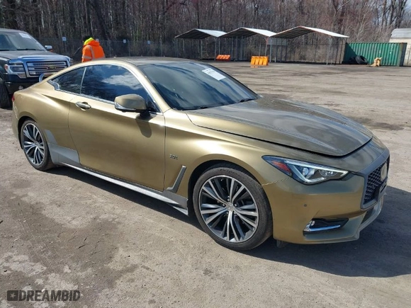 2018 Infiniti Q60 3.0t LUXE with VIN JN1EV7EL4JM393131, listed as a IAAI auction lot 41813420 with 87,571 mi miles. Bid and sale history available at carsss.com. Image 1.