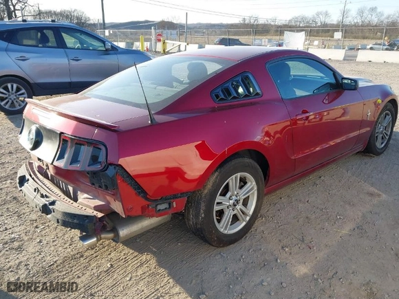 2014 Ford Mustang V6 with VIN 1ZVBP8AM8E5249447, listed as a IAAI auction lot 41706587 with 104,930 mi miles. Bid and sale history available at carsss.com. Image 4.