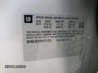 2017 Buick Regal Sport Touring with VIN 2G4GL5EX9H9191052, listed as a Copart auction lot 51846545 with Not provided miles and Salvage title. Bid and sale history available at DreamBid. Image 12.