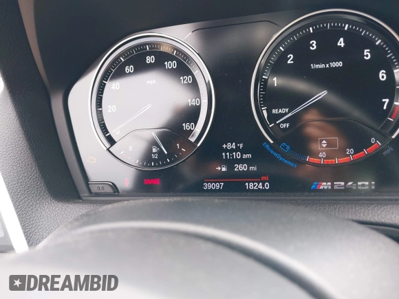 2018 BMW 2 Series M240i with VIN WBA2J5C55JVB27907, listed as a IAAI auction lot 42706522 with 39,097 mi miles and . Bid and sale history available at DreamBid. Image 7.