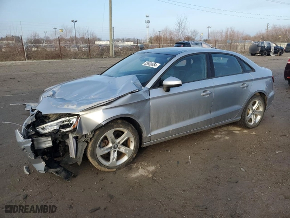 2017 Audi A3 Sedan Premium with VIN WAUAUGFF8H1043467, listed as a Copart auction lot 85800654 with 110,088 mi miles and Salvage Title. Bid and sale history available at carsss.com. Image 1.