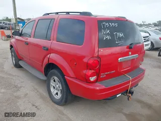 2004 Dodge Durango SLT with VIN 1D4HD48D54F175355, listed as a IAAI auction lot 41929379 with 257,620 mi miles. Bid and sale history available at carsss.com. Image 3.