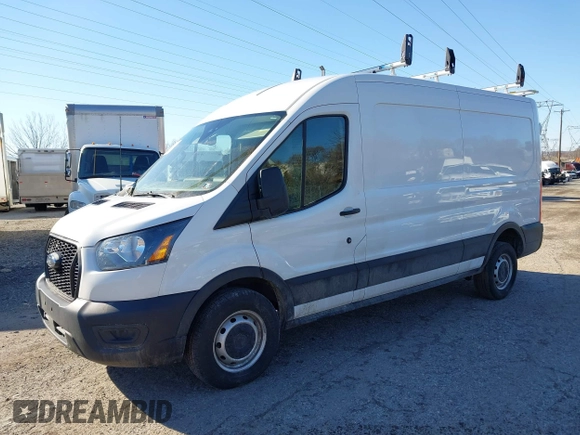 2021 Ford Transit Cargo with VIN 1FTBR1C80MKA48548, listed as a IAAI auction lot 41509103 with 87,523 mi miles and . Bid and sale history available at DreamBid. Image 18.