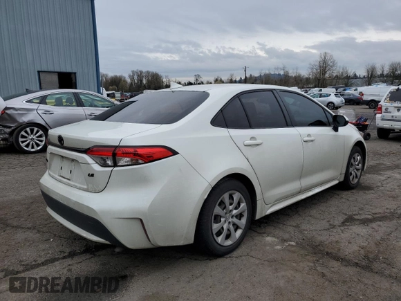 2021 Toyota Corolla LE with VIN JTDEPMAE1MJ121204, listed as a Copart auction lot 48439165 with 68,744 mi miles and Salvage Title. Bid and sale history available at carsss.com. Image 3.