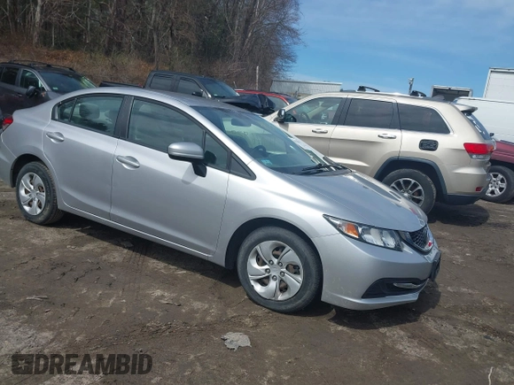 2015 Honda Civic Sedan LX with VIN 19XFB2F50FE702158, listed as a IAAI auction lot 41946929 with 48,646 mi miles. Bid and sale history available at carsss.com. Image 1.