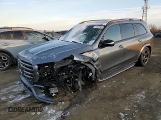 2025 Mercedes-Benz GLS with VIN 4JGFF5KE5SB296098, listed as a Copart auction lot 41367045 with 2,628 mi miles and Salvage Title. Bid and sale history available at carsss.com. Image 1.