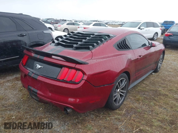 2017 Ford Mustang EcoBoost with VIN 1FA6P8TH7H5332124, listed as a IAAI auction lot 40471105 with 1 mi miles. Bid and sale history available at carsss.com. Image 4.