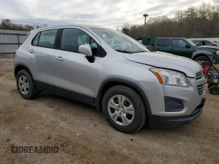 2016 Chevrolet Trax LS with VIN KL7CJKSB3GB754607, listed as a Copart auction lot 50418065 with 104,492 mi miles and Salvage Title. Bid and sale history available at carsss.com. Image 4.