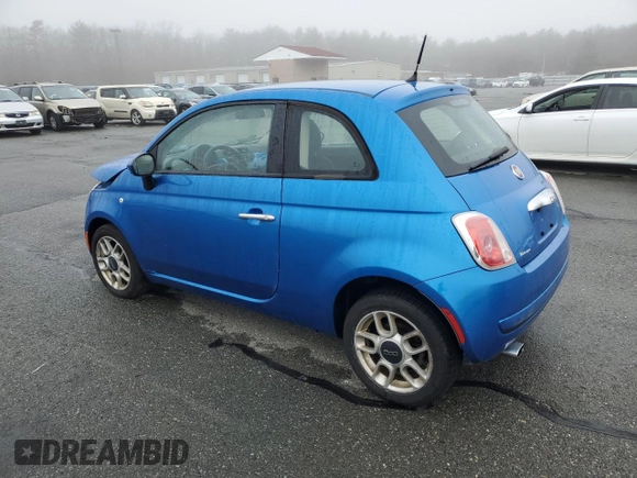 2015 FIAT 500 Pop with VIN 3C3CFFAR2FT613524, listed as a Copart auction lot 49946945 with 144,570 mi miles and Salvage Title. Bid and sale history available at carsss.com. Image 2.