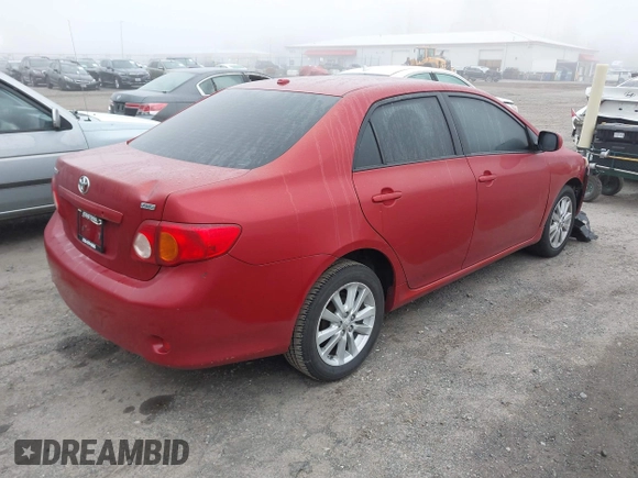 2009 Toyota Corolla with VIN JTDBL40E899064668, listed as a IAAI auction lot 41889355 with 168,145 mi miles. Bid and sale history available at carsss.com. Image 4.