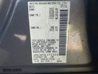 2016 Nissan Altima 2.5 SL with VIN 1N4AL3AP3GC272503, listed as a IAAI auction lot 41288367 with 132,269 mi miles. Bid and sale history available at carsss.com. Image 9.