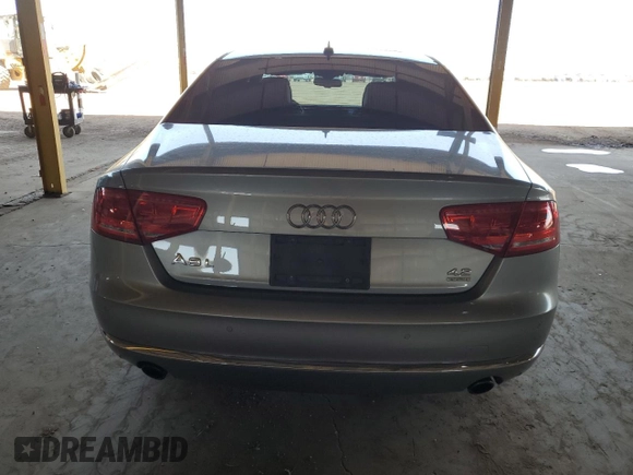 2012 Audi A8 with VIN WAURVAFD0CN028037, listed as a Copart auction lot 61004815 with 97,424 mi miles and Salvage title. Bid and sale history available at DreamBid. Image 6.