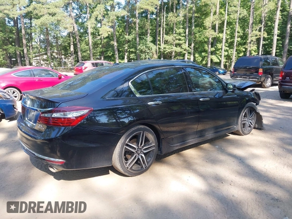 2017 Honda Accord Touring z VIN 1HGCR3F97HA044885, wystawiony jako IAAI lot #42603354 z przebiegiem 175 110 mil mil oraz . Historia ofert i sprzedaży dostępna na DreamBid. Obrazek 4.