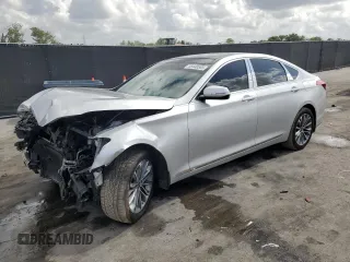 2016 Hyundai Genesis 3.8L z VIN KMHGN4JE2GU132242, wystawiony jako Copart lot #55448505 z przebiegiem 95 600 mil mil oraz Szkoda całkowita • Salvage title. Historia ofert i sprzedaży dostępna na DreamBid. Obrazek 1.