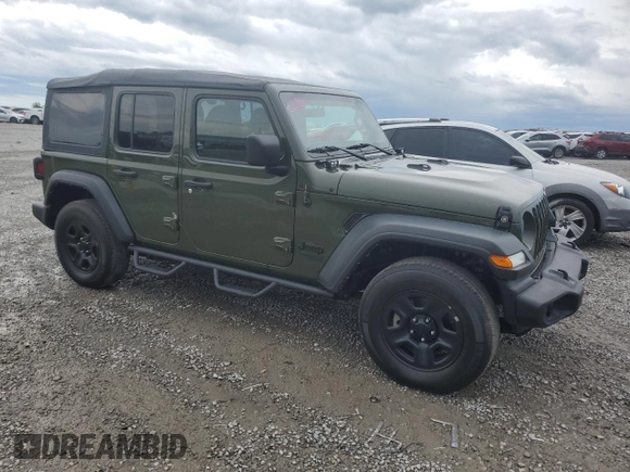 2021 Jeep Wrangler Unlimited Sport S with VIN 1C4HJXDNXMW717149, listed as a Copart auction lot 55469785 with 68,808 mi miles and Salvage title. Bid and sale history available at DreamBid. Image 4.