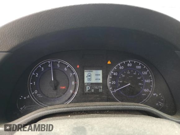 2012 Infiniti G25 Journey with VIN JN1DV6AP8CM812079, listed as a Copart auction lot 56431805 with 116,278 mi miles and Salvage title. Bid and sale history available at DreamBid. Image 9.