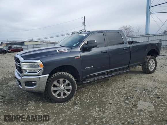 2022 Ram 2500 Big Horn with VIN 3C6UR5JJ6NG115434, listed as a Copart auction lot 46167725 with 104,761 mi miles and Salvage Title. Bid and sale history available at carsss.com. Image 1.