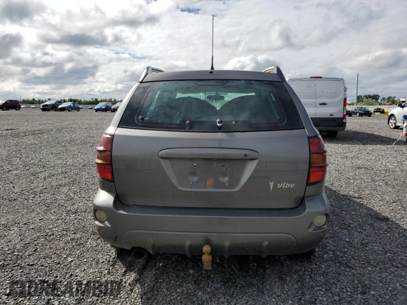 2005 Pontiac Vibe with VIN 5Y2SL63875Z468542, listed as a Copart auction lot 68119624 with 299,999 mi miles and Salvage Title. Bid and sale history available at carsss.com. Image 6.