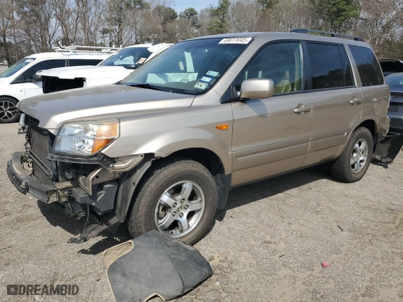 2006 Honda Pilot EX-L with VIN 5FNYF285X6B039458, listed as a Copart auction lot 49617045 with 92,063 mi miles and Clean Title. Bid and sale history available at carsss.com. Image 1.