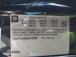 2016 Buick Verano Sport Touring с VIN 1G4PW5SKXG4176688, выставлен на аукционе IAAI как лот 41320798 с пробегом 100 209 миль миль и . История ставок и продаж доступна на DreamBid. Изображение 9.