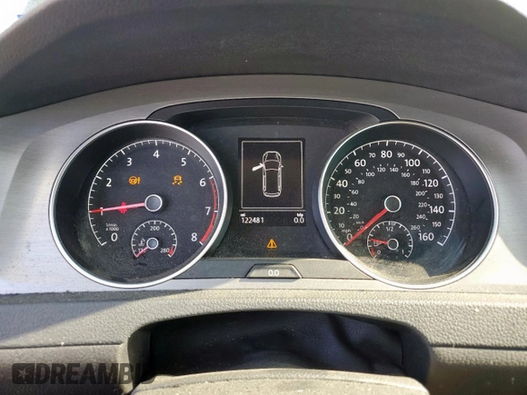 2016 Volkswagen Golf SportWagen TSI S with VIN 3VWC17AU8GM508404, listed as a Copart auction lot 54936095 with 122,481 mi miles and Salvage Title. Bid and sale history available at carsss.com. Image 9.