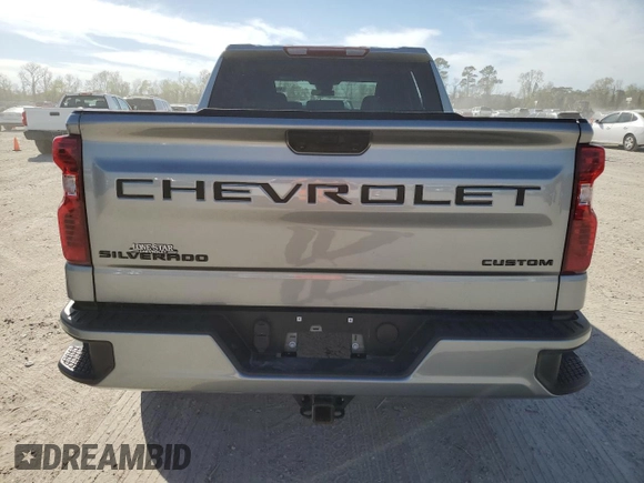 2024 Chevrolet Silverado 1500 Custom with VIN 1GCPABEK2RZ102085, listed as a Copart auction lot 49416675 with Not Provided miles and Salvage Title. Bid and sale history available at DreamBid. Image 6.