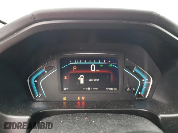 2020 Honda Odyssey EX with VIN 5FNRL6H56LB017408, listed as a Copart auction lot 44241645 with 75,520 mi miles and Salvage Title. Bid and sale history available at DreamBid. Image 9.